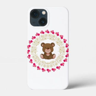 Cute bear in a floral wreath Case-Mate iPhone hülle
