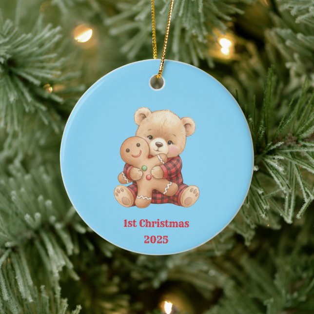 Cute Bear  Keramik Ornament (Baum)