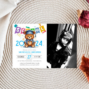 Cute bear Kindergarten Graduation Invitation