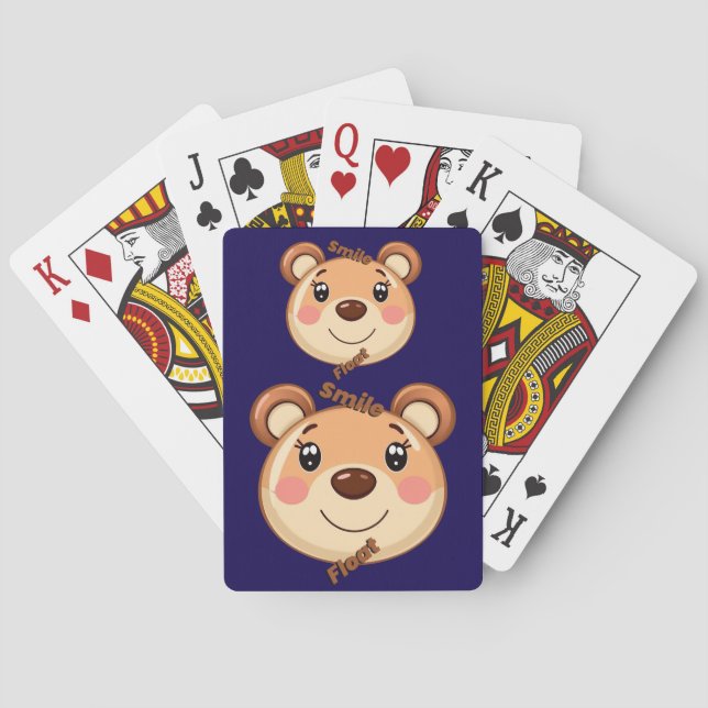 Cute Bear Smile Spielkarten (Rückseite)