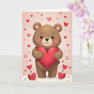 Cute Bear Valentine's Day Card Karte