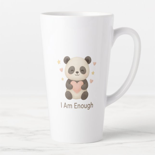 Cute Bear with Pink Heart — I Am Enough mug (Droite)