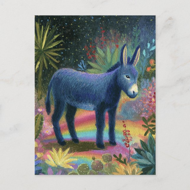 Cute Beautiful Donkey Postkarte (Vorderseite)