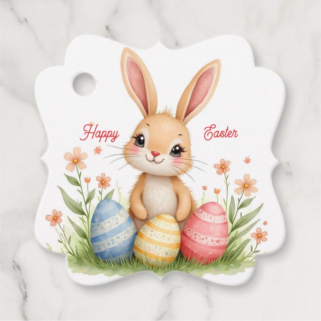 Cute Beautiful Easter Bunny Popular Collection Geschenkanhänger (Vorderseite)