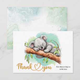 Cute bébé koala carte de remerciements