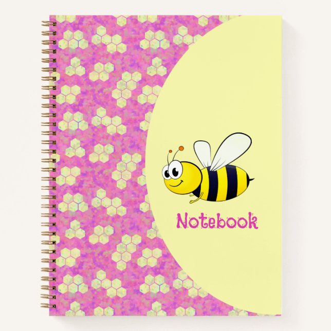 Cute bee honeycomb Notebook Notizbuch (Vorderseite)