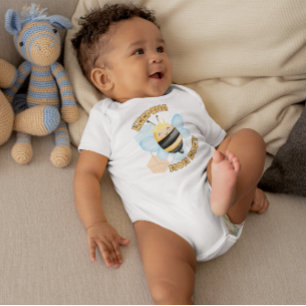 Cute Bee, Keeping Mom Busy Boy Baby Bodysuit Strampler