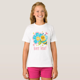 Cute Bee Leaf l Pun Crayon little sister's gift T-Shirt