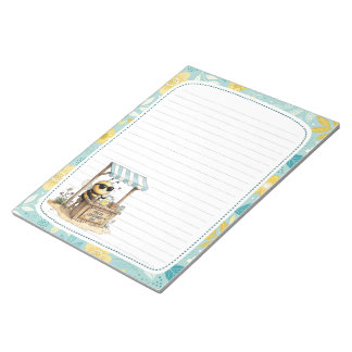 Cute Bee Lemonade Stand Full Page Lined Stationery Notizblock