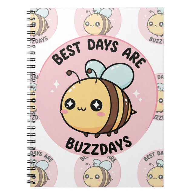Cute Bee Notebook – Kawaii Bumblebee Journal Notizblock (Vorderseite)