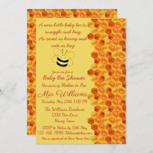 Cute Bee Theme Baby shower Invitation