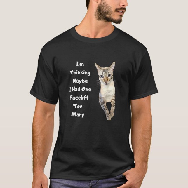 Cute Bengal Cat Eyes Face Lift Parody Beautiful Bl T-Shirt (Vorderseite)