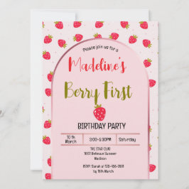Cute Berry First Arch invitation Einladung