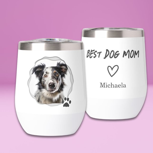 Cute Best Dog Mom Photo personnalisée (Créateur téléchargé)