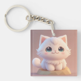 Cute Big Eyes Fluffy White Kitten