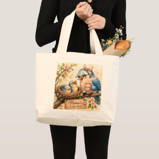 Cute Bird Mom Tote Bag Jumbo Stoffbeutel