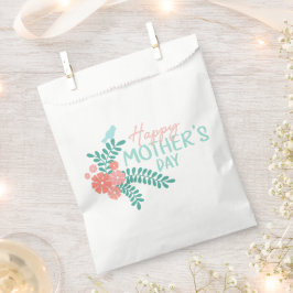 Cute bird on flower mother's day design geschenktütchen