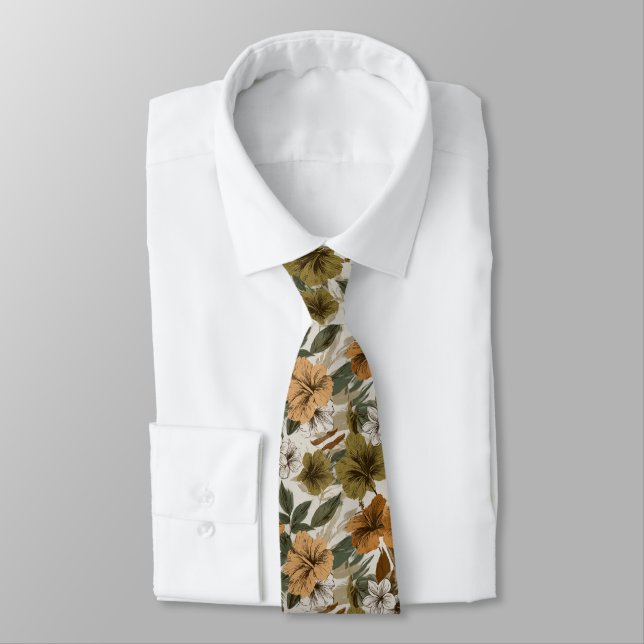 Cute Birthday Gifts For Dad Tropical Floral Krawatte (Gebunden)