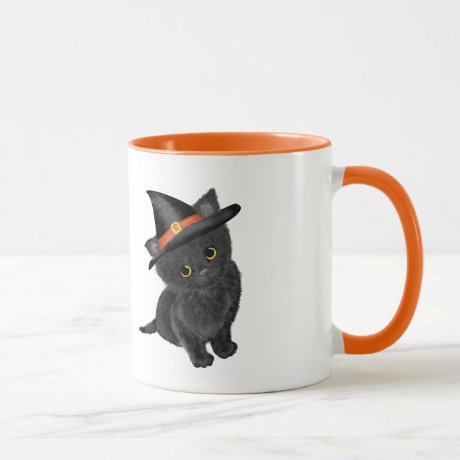 Cute black Halloween chaton mug (Droite)