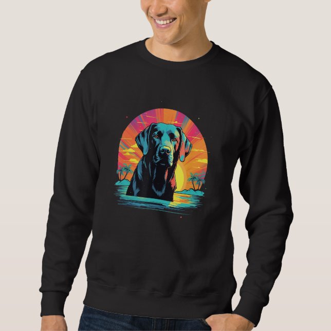 Cute Black Lab Black Labrador Retriever Puppy Dog  Sweatshirt (Vorderseite)