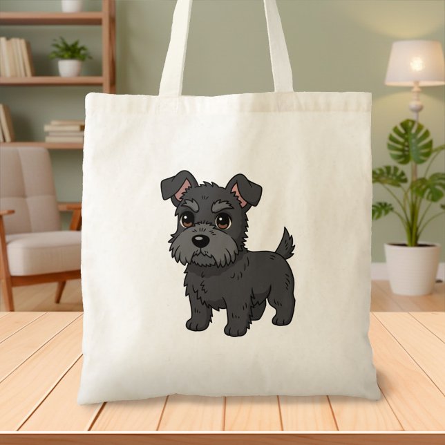 Cute Black Scottish Terrier Dog Tragetasche (Von Creator hochgeladen)