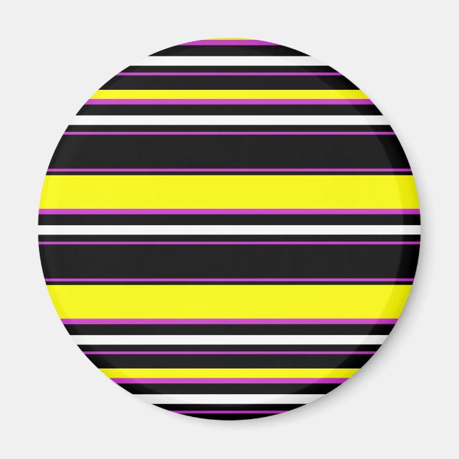 Cute black yellow stripes magnet (Vorne)