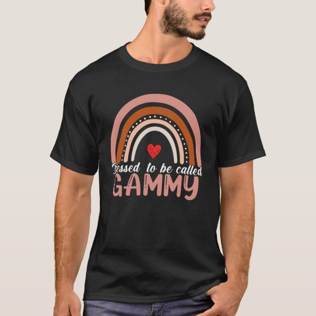 Cute Blessed To Be Called Gammy Rainbow Women Moth T-Shirt (Vorderseite)
