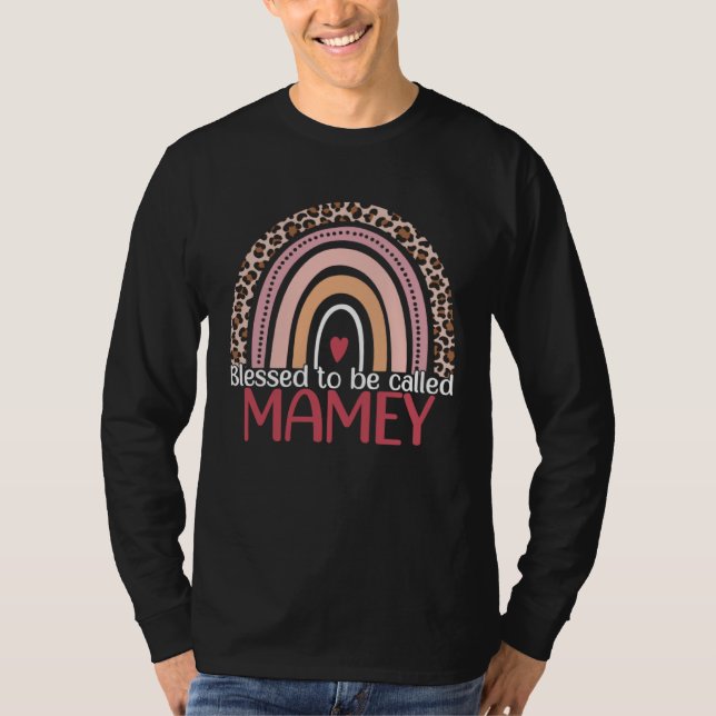 Cute Blessed To Be Called Mamey Rainbow Leopard Mo T-Shirt (Vorderseite)