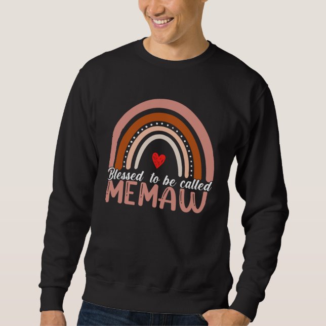 Cute Blessed To Be Called Memaw Rainbow Women Moth Sweatshirt (Vorderseite)