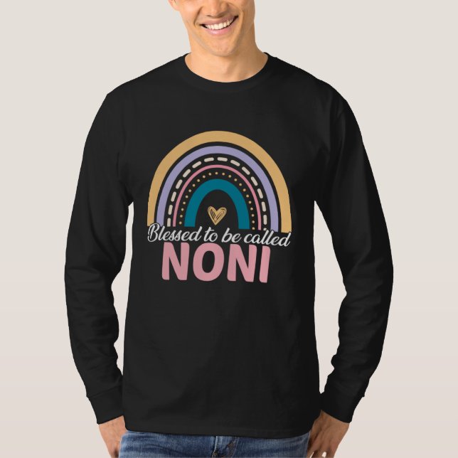 Cute Blessed To Be Called Noni Rainbow Mother s Da T-Shirt (Vorderseite)