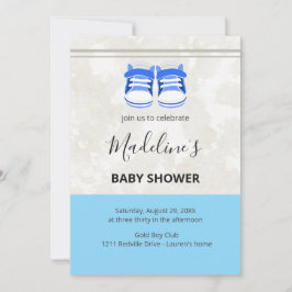 Cute Blue Baby Shower Invitation – Baby Boy Custom