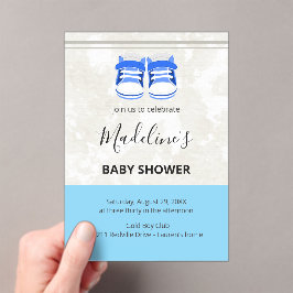 Cute Blue Baby Shower Invitation – Customizable Acryleinladungen