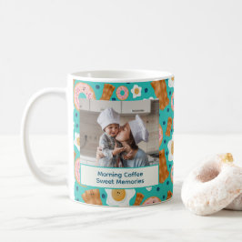 Cute Blue Breakfast Customizable Pastel Kaffeetasse