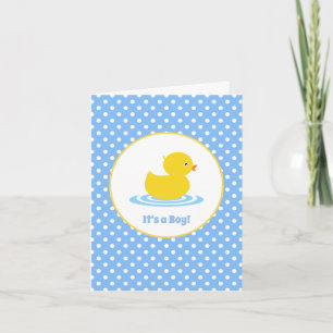 Cute Blue Duck Nouveau-né Bébé Félicitations
