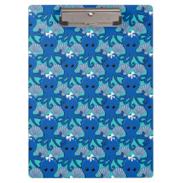 Cute Blue Octopus Clipboard Klemmbrett