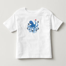 Cute Blue Octopus Friend with Heart Ocean Scuba  Kleinkind T-shirt