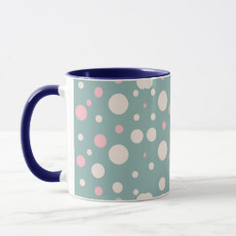 Cute Blue Polka Dot Coffee Mug Tasse