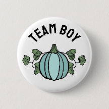 Cute Blue Pumpkin Team Boy Gender Reveal