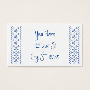 Cute Blue Snowflakes Motif Thunder_Cove