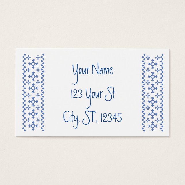 Cute Blue Snowflakes Motif Thunder_Cove (Devant)