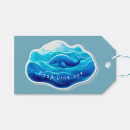 Cute Blue Whale Geschenkanhänger