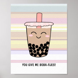 Cute Boba Milk Tea Pun Poster