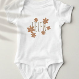 Cute bodysuit custom daisies for kids baby strampler