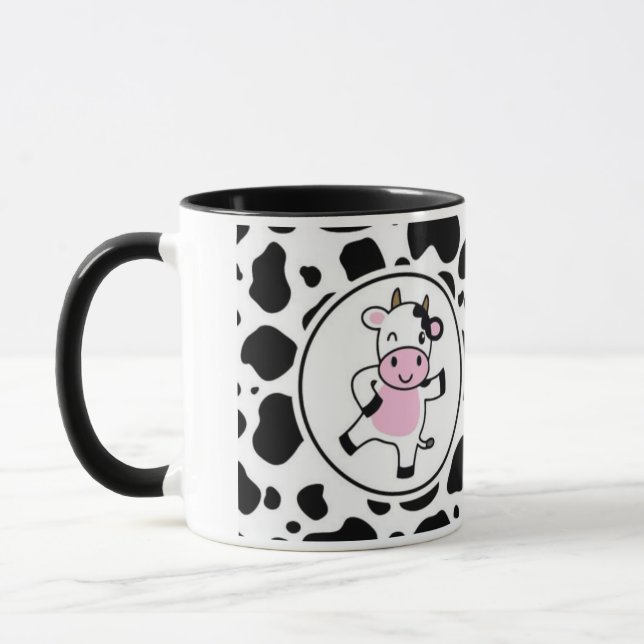 Cute “Bom Dia Muuuuu” Kawaii Cow Design Tasse (Links)