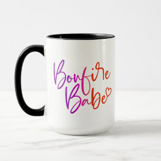 Cute Bonfire Babe automne ou été tasse de café