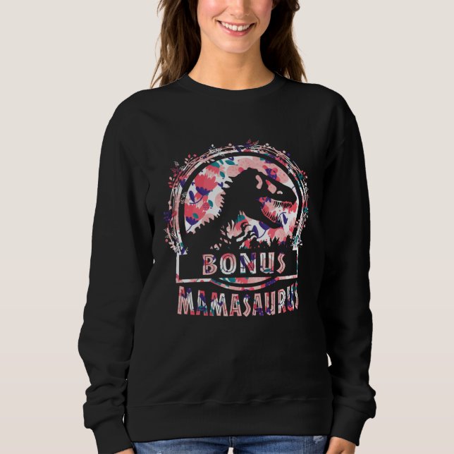 Cute Bonus Mama Saurus Rex Mamasaurus Stepmom Moth Sweatshirt (Vorderseite)