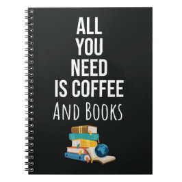 Cute Book Reading Gifts Coffee Quotes Lover Reader Notizblock