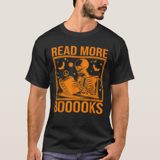 Cute Booooks Ghost Read More Books Funny Teacher H T-Shirt