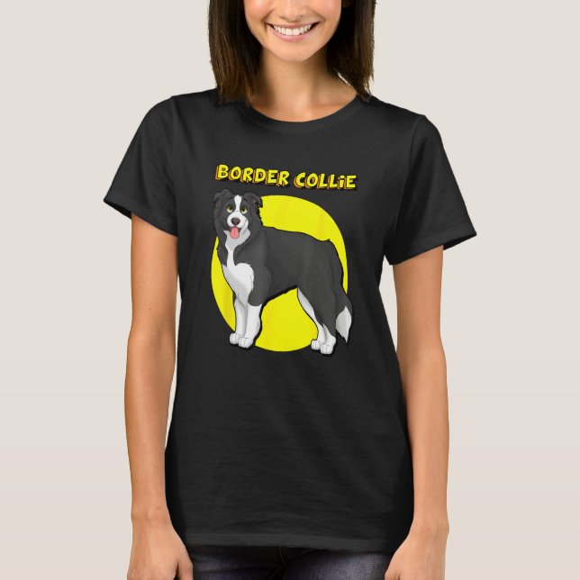 Cute Border Collie T-Shirt (Vorderseite)
