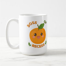 Cute Boss of Recess orange Coffee Mug